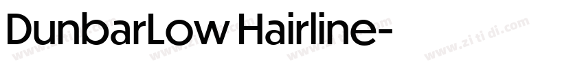 DunbarLow Hairline字体转换